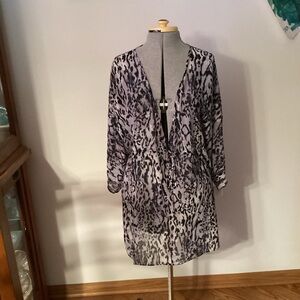 Animal Print Sheer Cover up/over piece XXL Gillian & Omalley